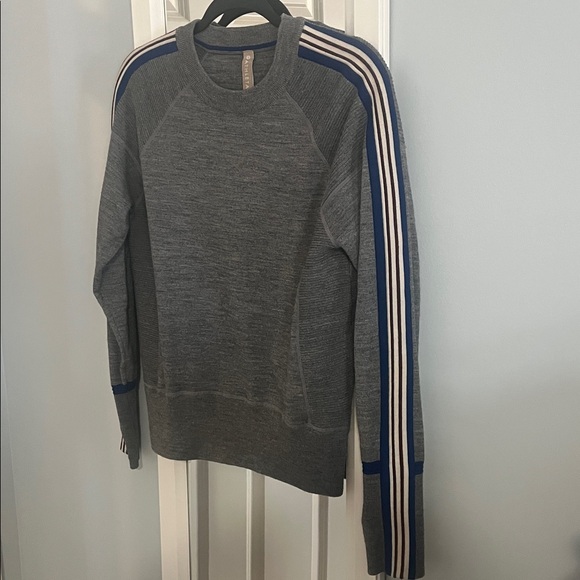 Athleta Gray Varsity Sweater XS - Picture 6 of 7